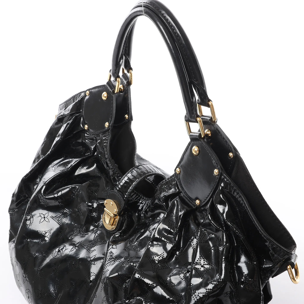 Louis Vuitton Surya XL Monogram Mahina Patent Leather Shoulder Bag in Black M95796