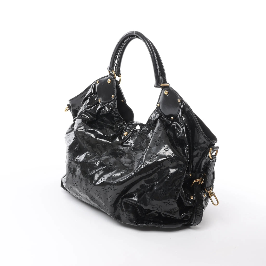 Louis Vuitton Surya XL Monogram Mahina Patent Leather Shoulder Bag in Black M95796