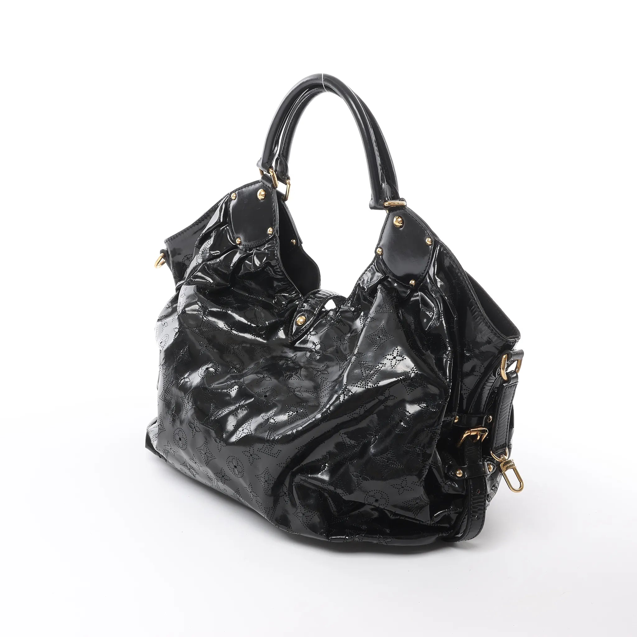 Louis Vuitton Surya XL Monogram Mahina Patent Leather Shoulder Bag in Black M95796
