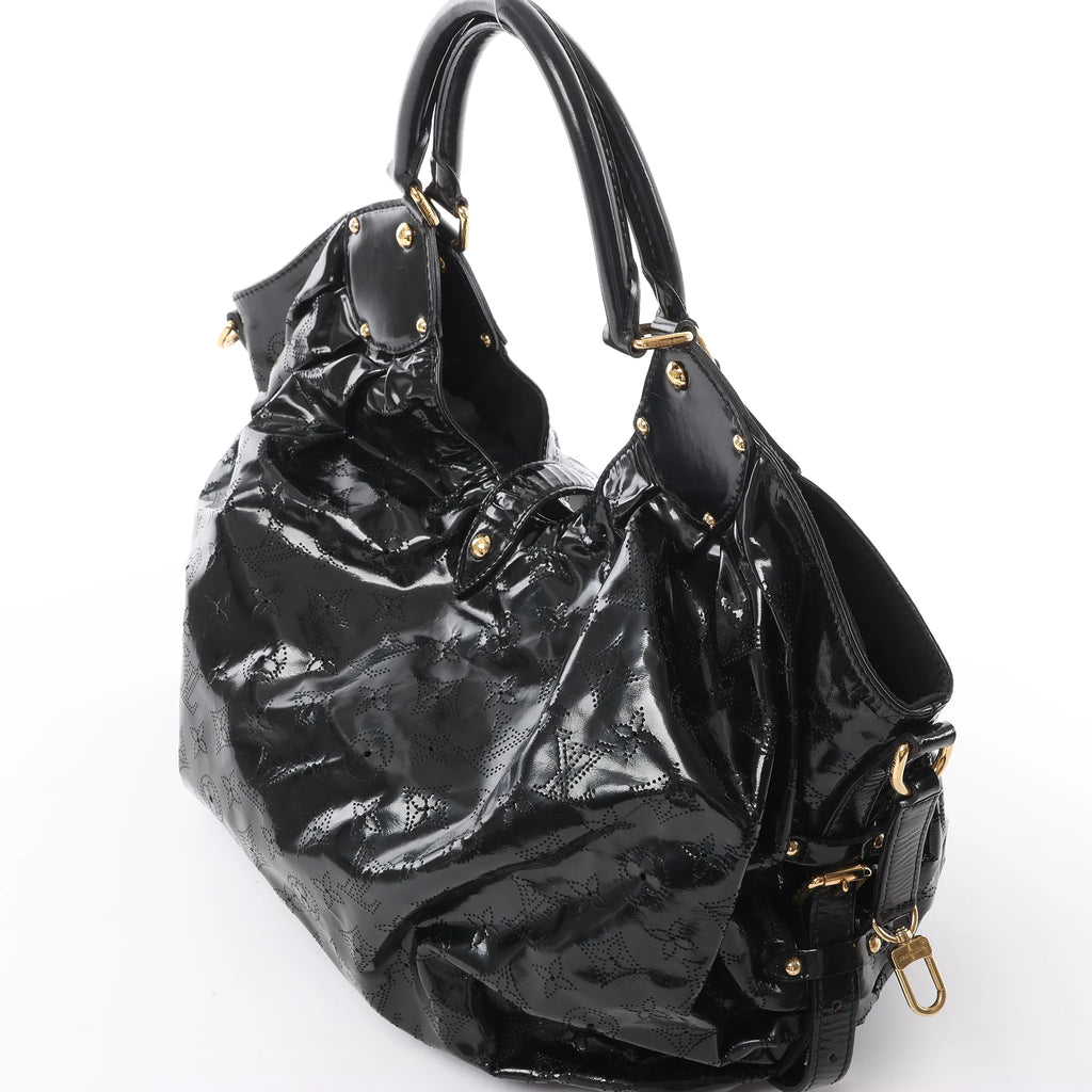 Louis Vuitton Surya XL Monogram Mahina Patent Leather Shoulder Bag in Black M95796