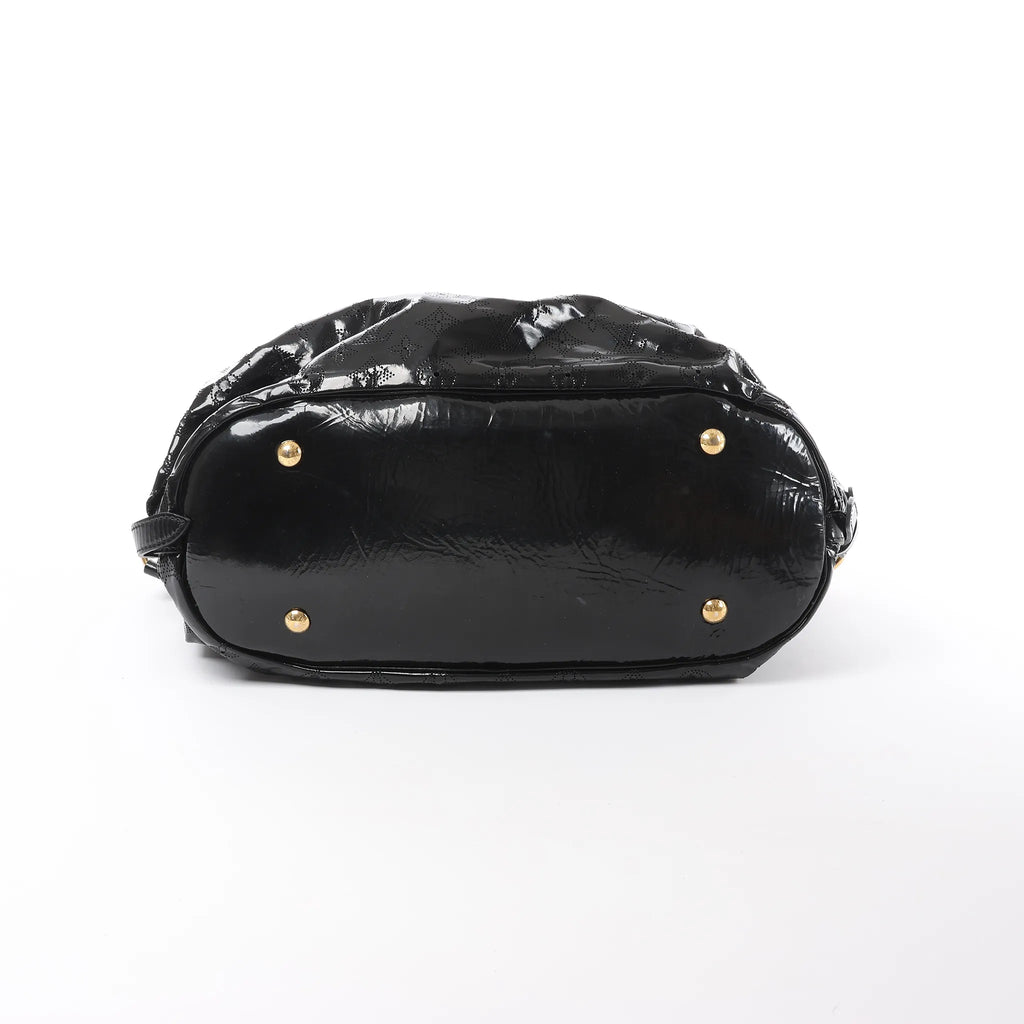 Louis Vuitton Surya XL Monogram Mahina Patent Leather Shoulder Bag in Black M95796