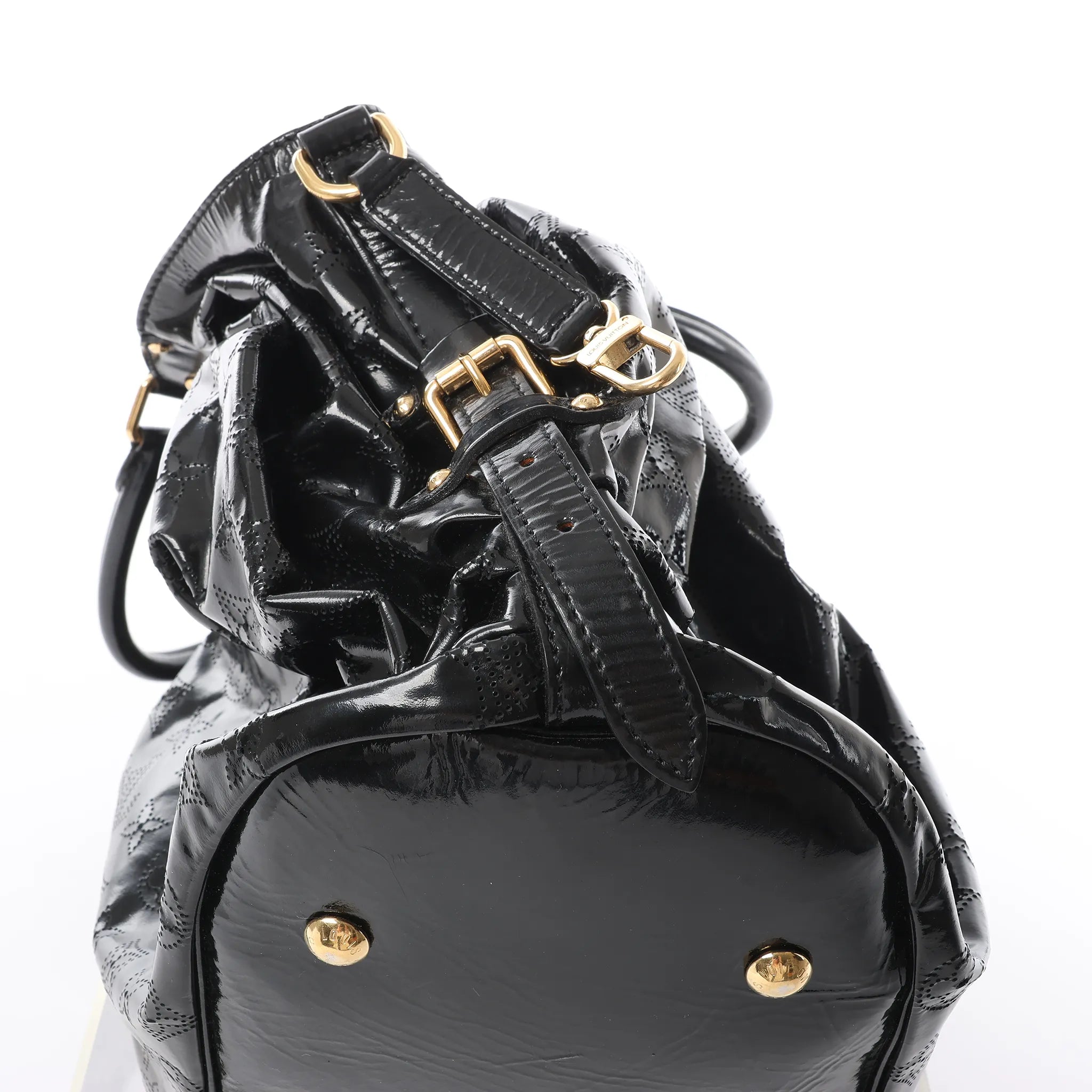 Louis Vuitton Surya XL Monogram Mahina Patent Leather Shoulder Bag in Black M95796