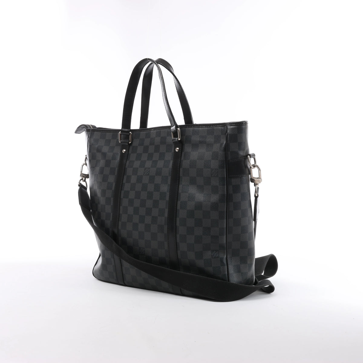 Bolso de mano Louis Vuitton Damier Graphite Tadao en negro