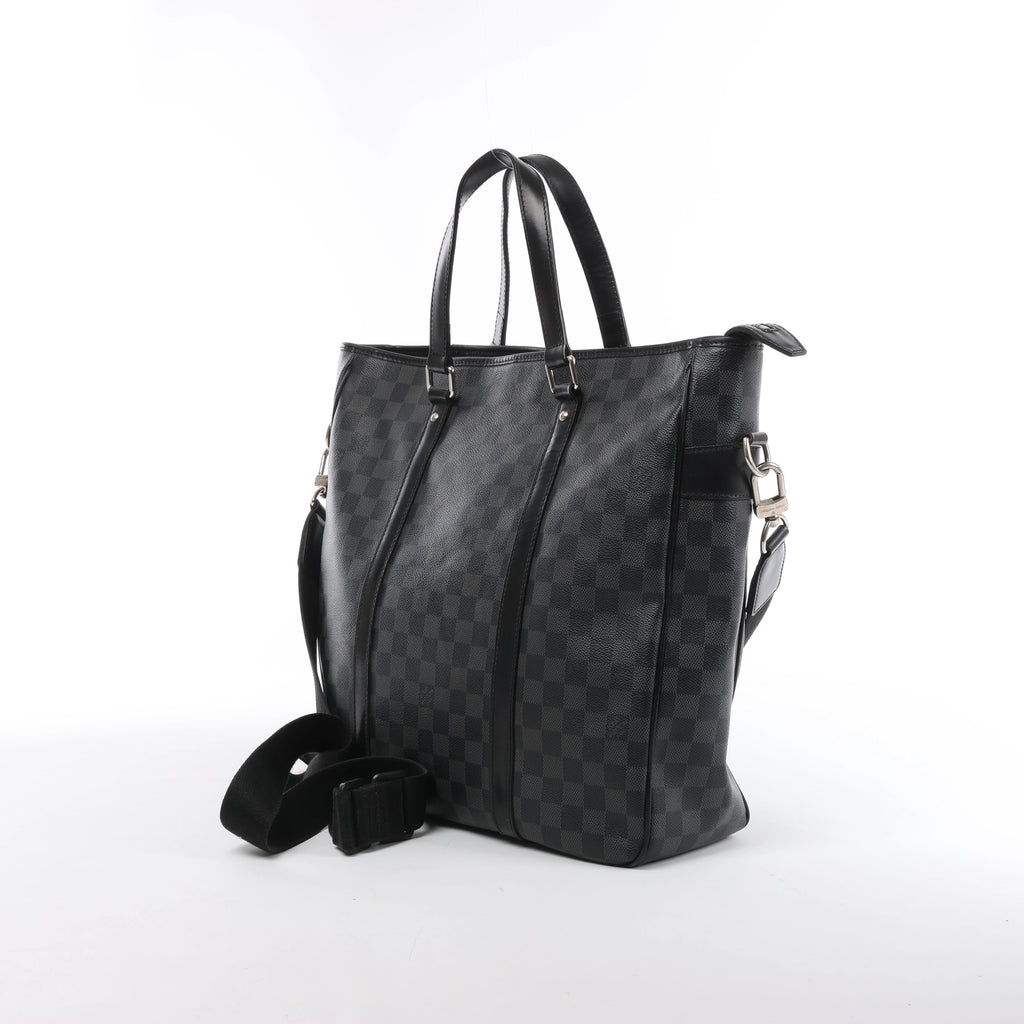 Bolso de mano Louis Vuitton Damier Graphite Tadao en negro