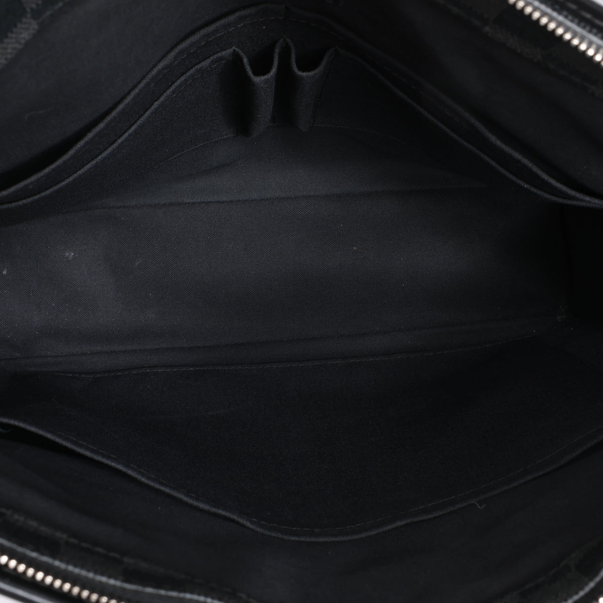 Bolso de mano Louis Vuitton Tadao PM Damier Graphite en negro N41259