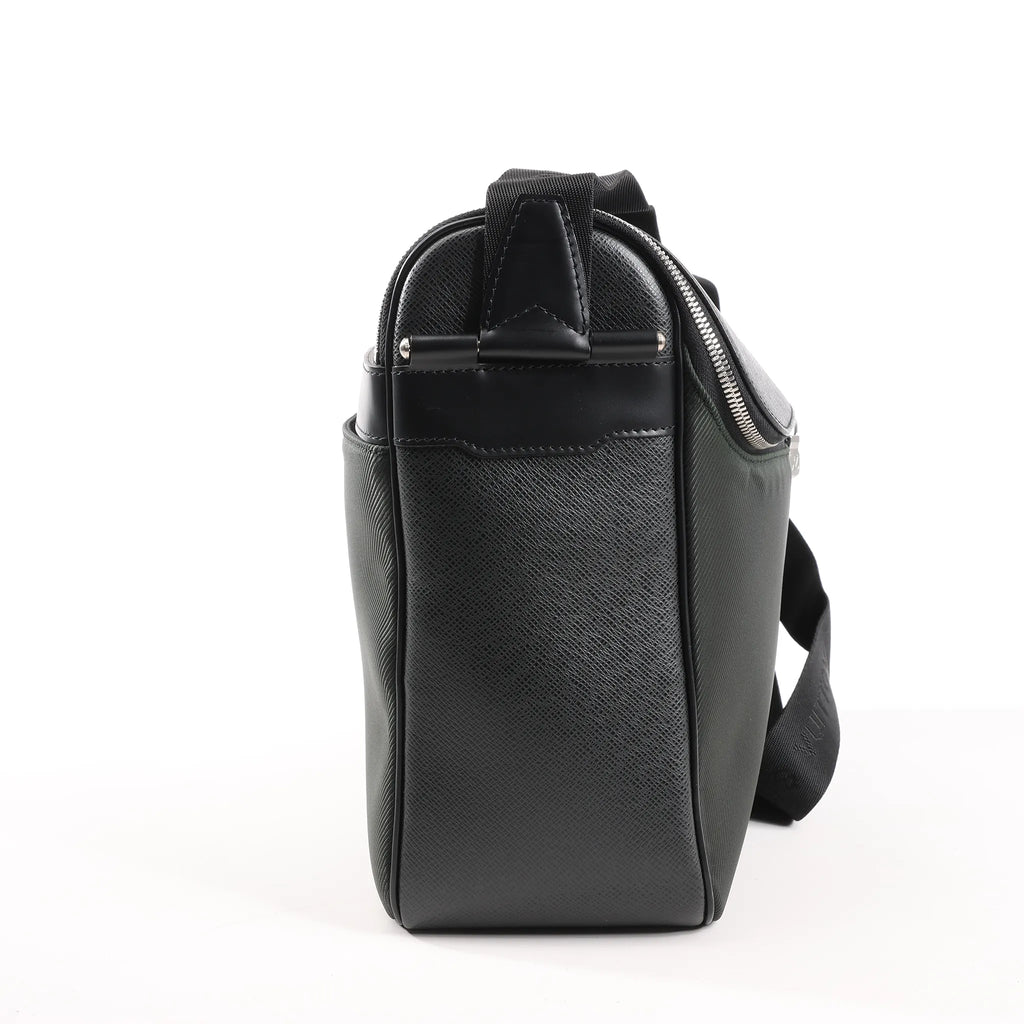 Louis Vuitton Taiga Taimyr Messenger Crossbody Bag in Black M30862