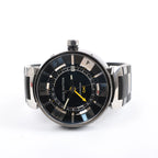 Louis Vuitton Tambour Q113K SG7133 SS & Rubber AT Watch with Black Dial