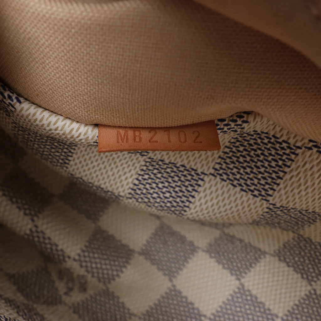 Louis Vuitton Totally MM Damier Azur Shoulder Bag in Beige N51262