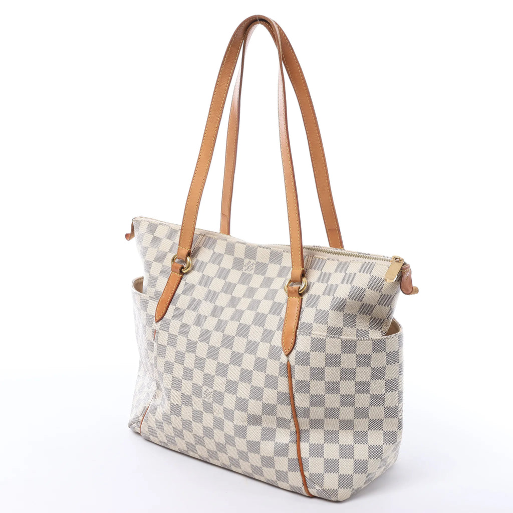 Louis Vuitton Totally MM Damier Azur Shoulder Bag in Beige N51262