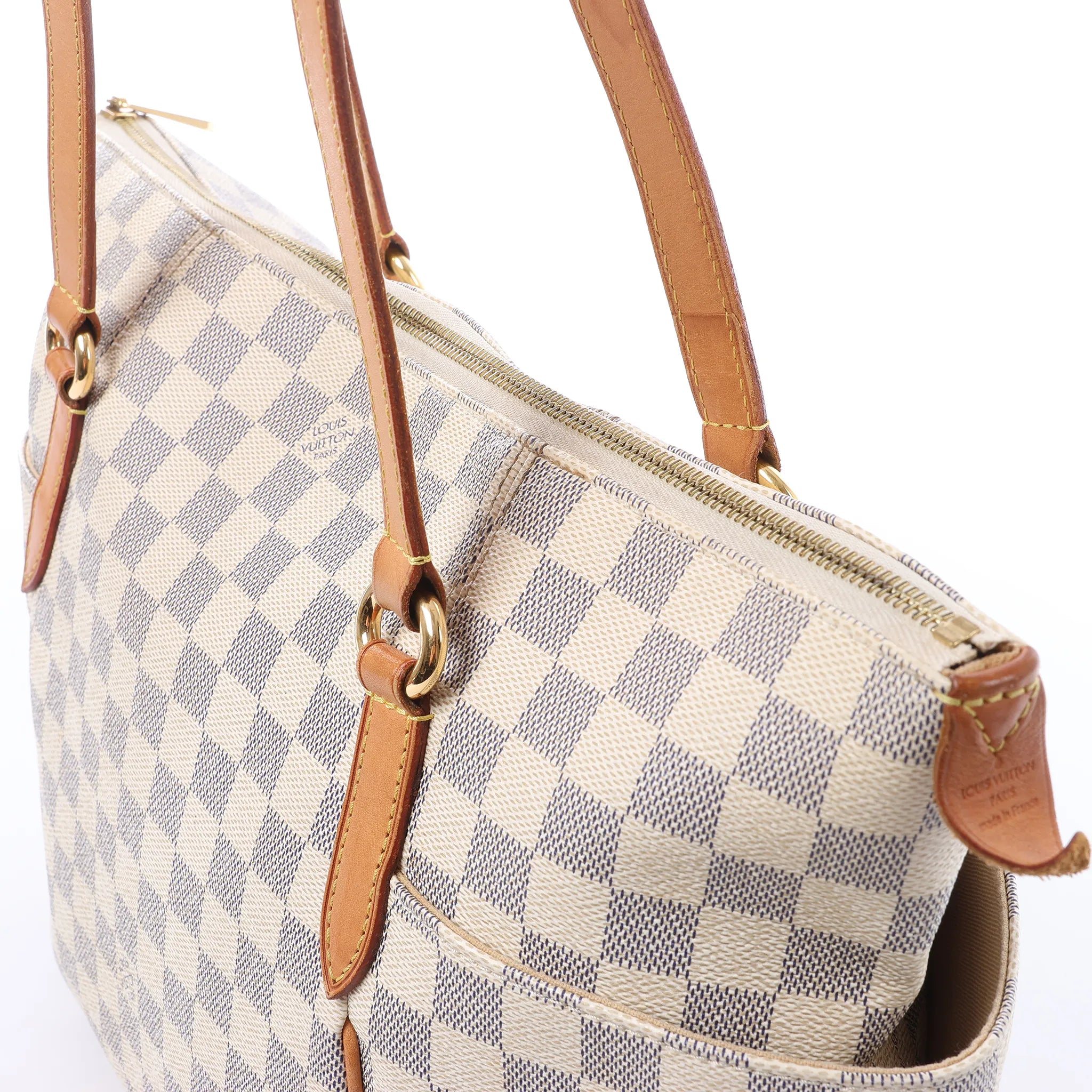 Louis Vuitton Totally MM Damier Azur Shoulder Bag in Beige N51262