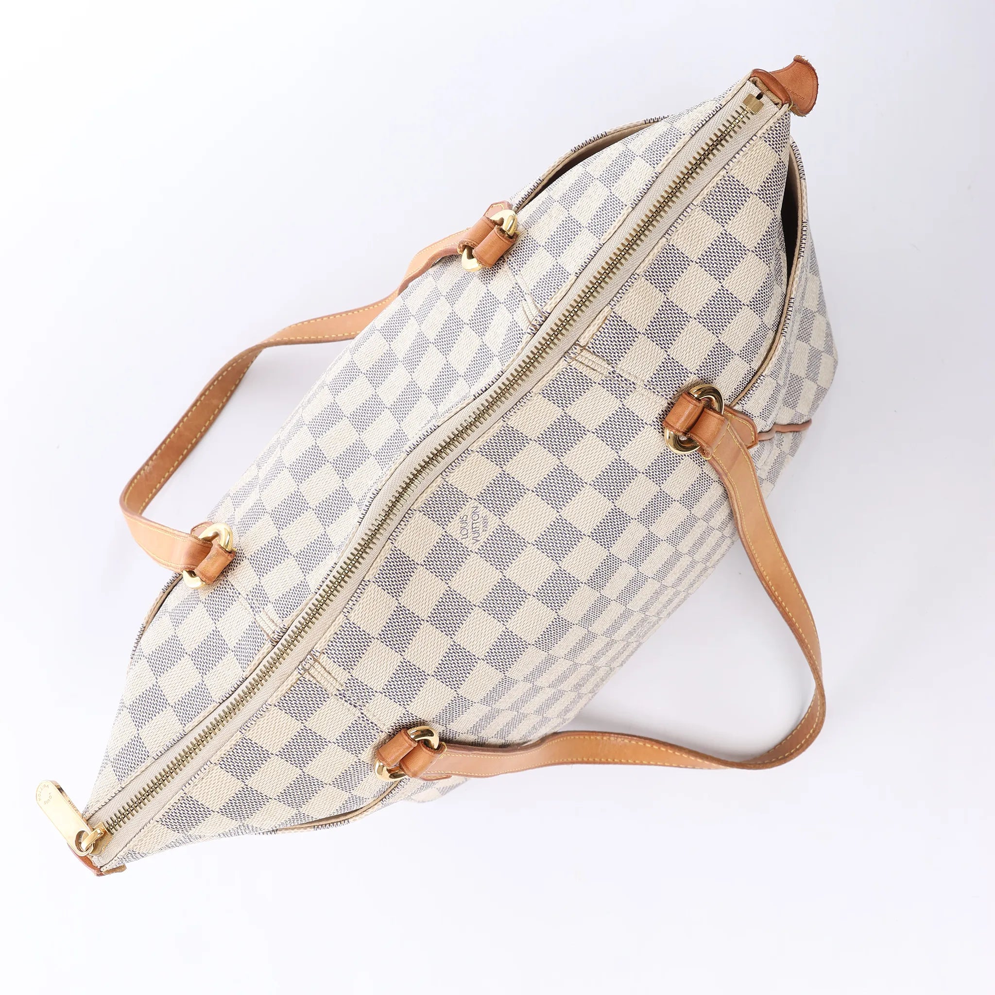 Louis Vuitton Totally MM Damier Azur Shoulder Bag in Beige N51262