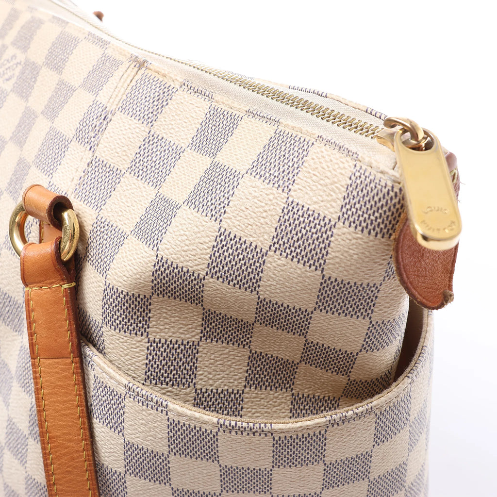 Louis Vuitton Totally MM Damier Azur Shoulder Bag in Beige N51262