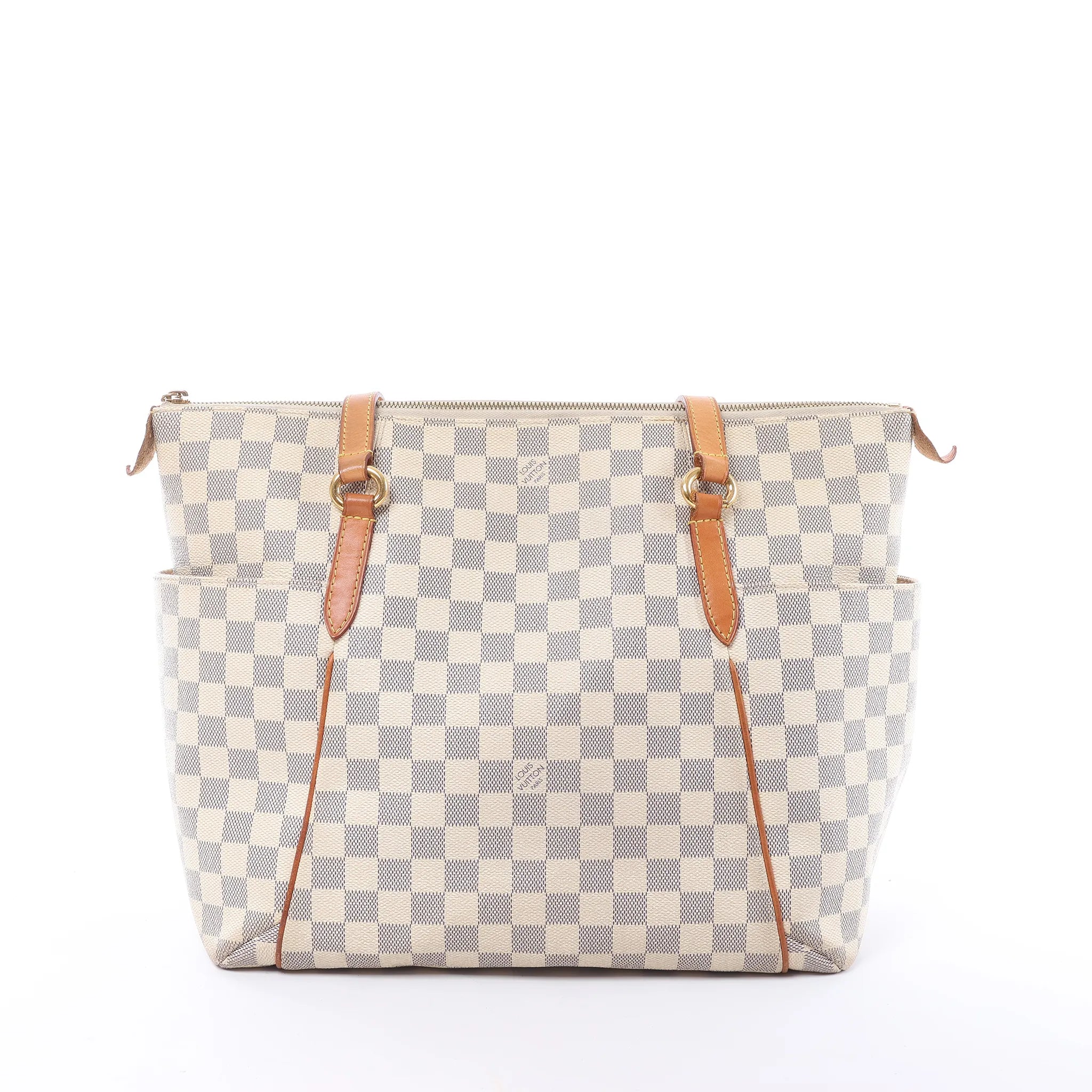 Louis Vuitton Totally MM Damier Azur Shoulder Bag in Beige N51262