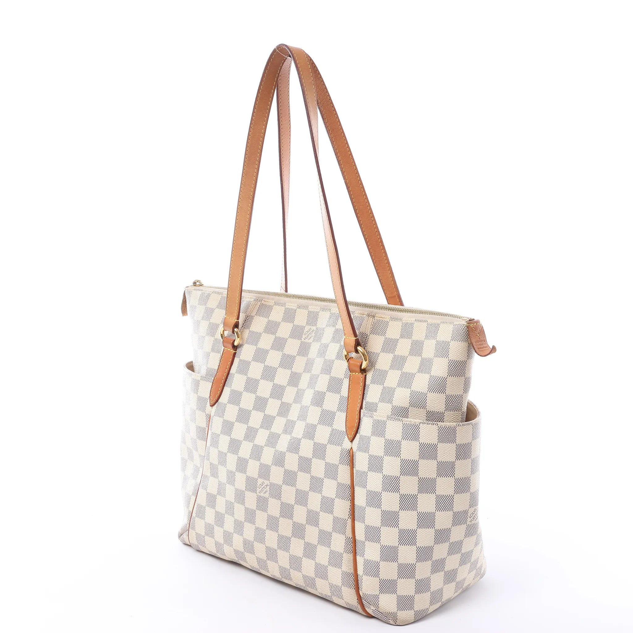 Louis Vuitton Totally MM Damier Azur Shoulder Bag in Beige N51262