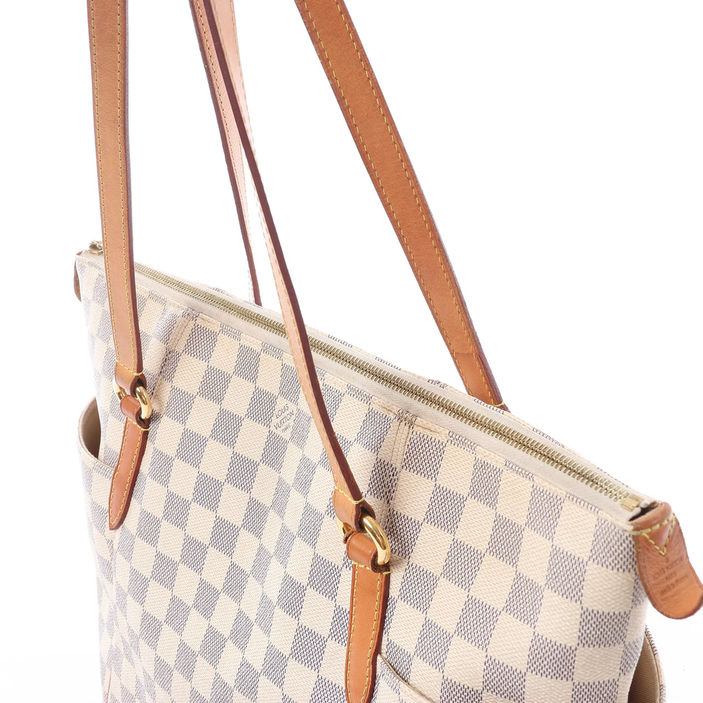 Louis Vuitton Totally MM Damier Azur Shoulder Bag in Beige N51262
