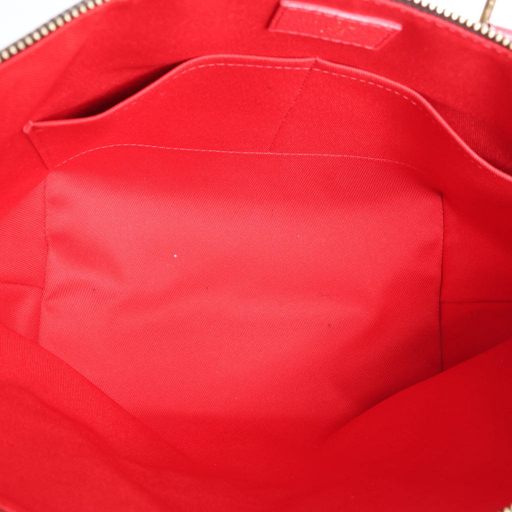 Louis Vuitton Tournelle PM Monogram Canvas Handbag in Brown x Red M44027