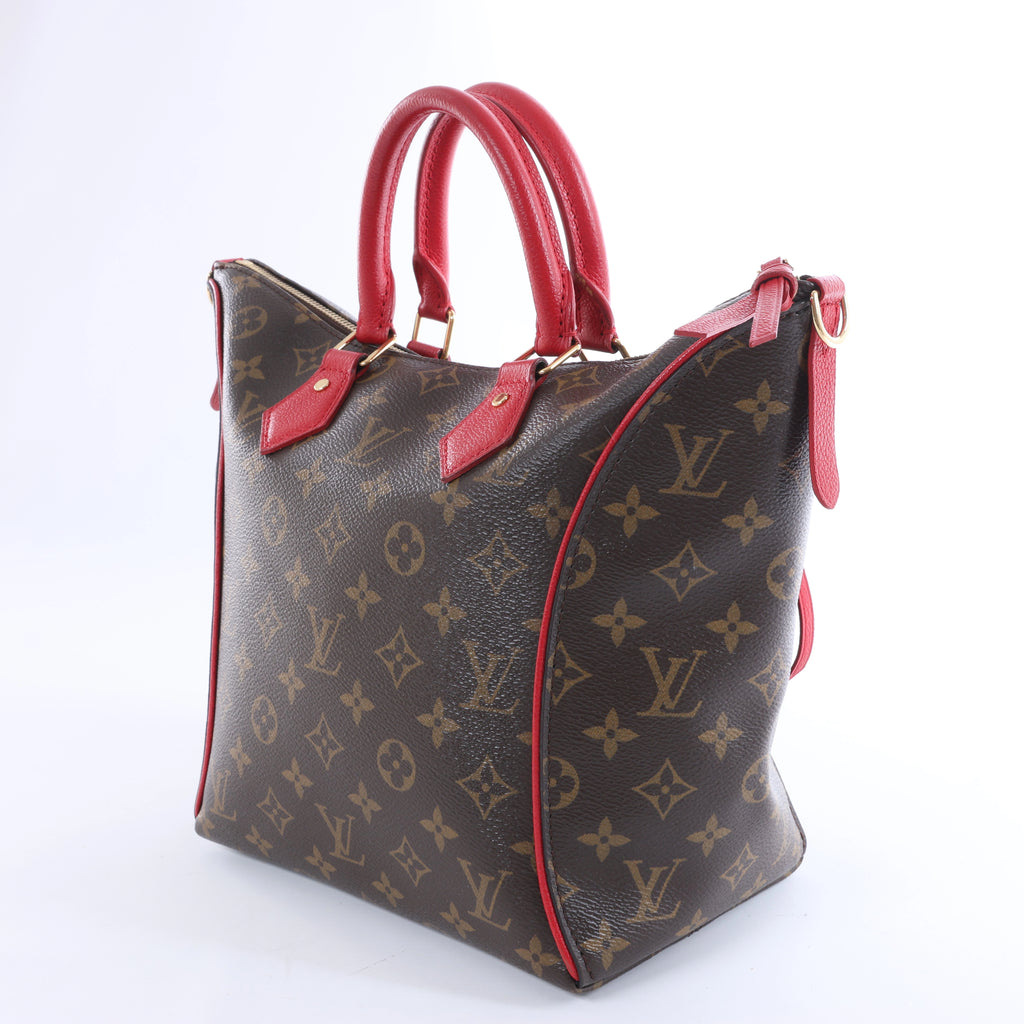 Louis Vuitton Tournelle PM Monogram Canvas Handbag in Brown x Red M44027
