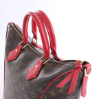 Louis Vuitton Tournelle PM Monogram Canvas Handbag in Brown x Red M44027