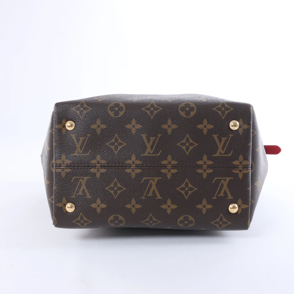 Louis Vuitton Tournelle PM Monogram Canvas Handbag in Brown x Red M44027