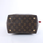 Louis Vuitton Tournelle PM Monogram Canvas Handbag in Brown x Red M44027