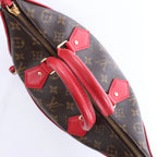 Louis Vuitton Tournelle PM Monogram Canvas Handbag in Brown x Red M44027