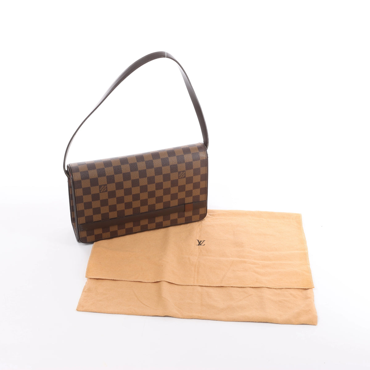 Bolso de hombro Louis Vuitton Tribeca Damier Ebene en marrón N51160