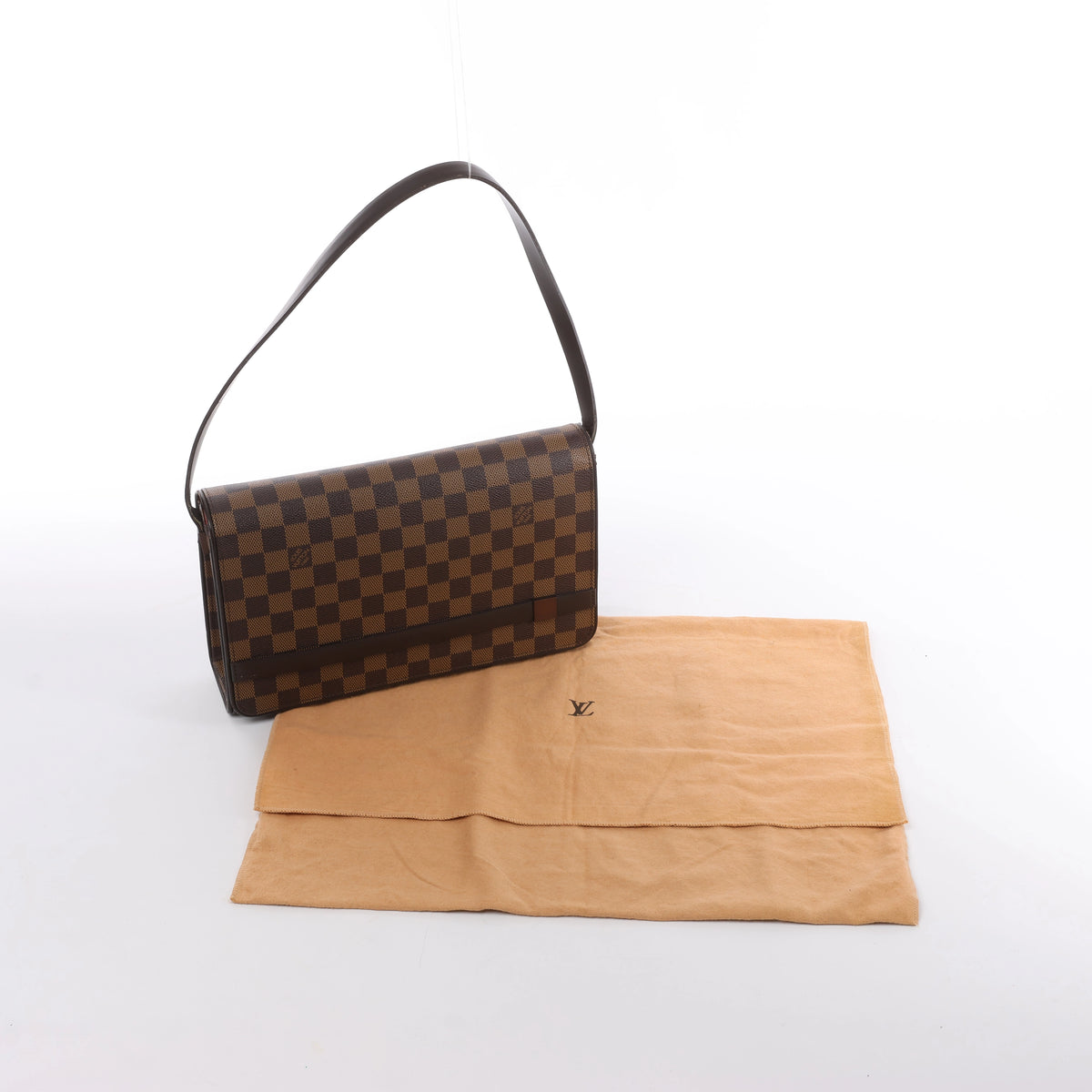 Bolso de hombro Louis Vuitton Tribeca Damier Ebene en marrón N51160