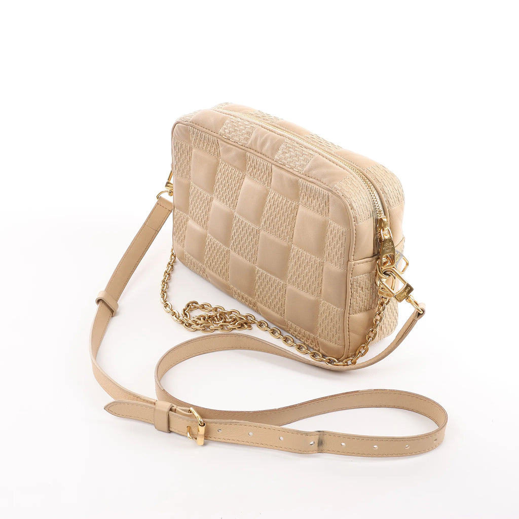 Louis Vuitton Troca MM Damier Quilt Crossbody Bag in Beige M59111