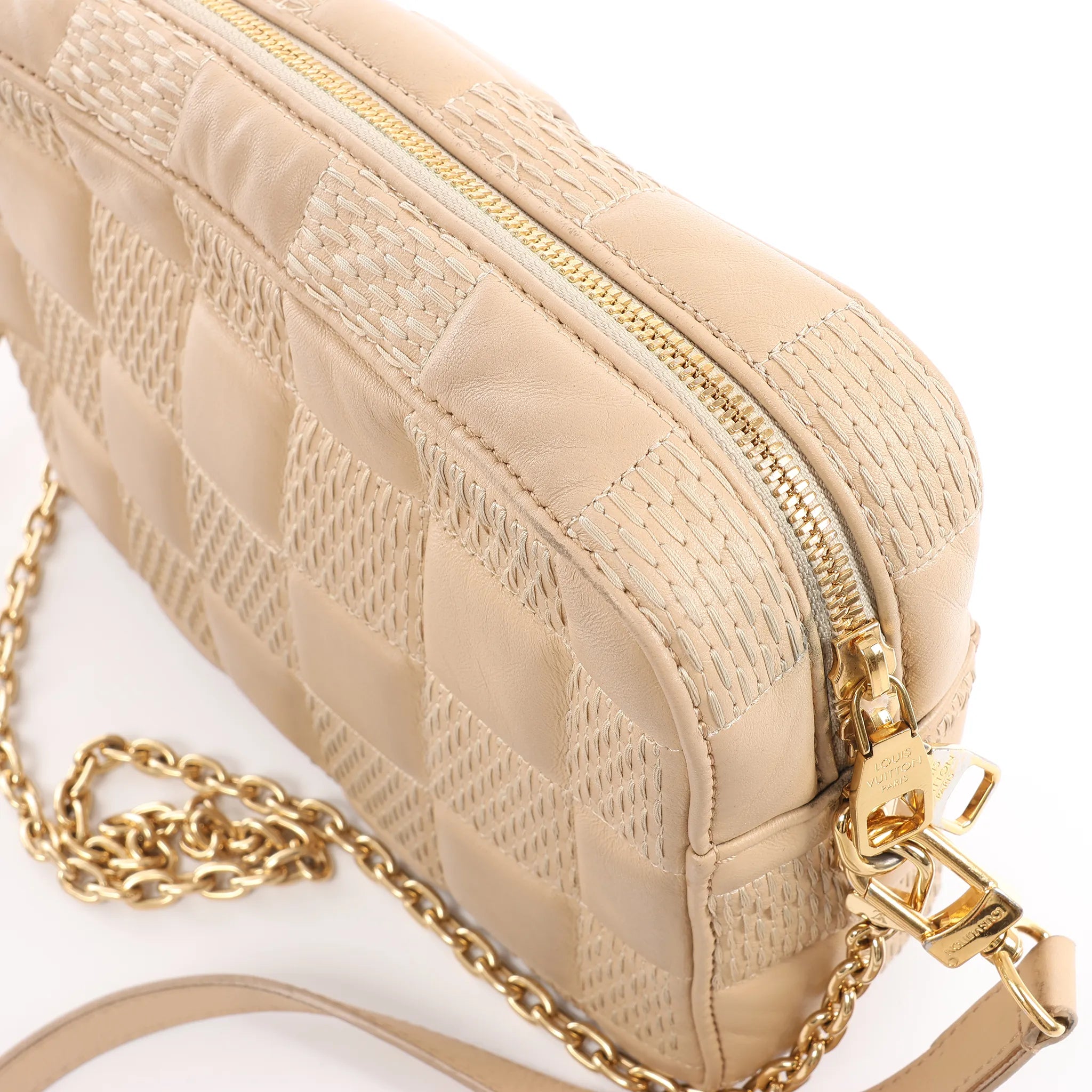 Louis Vuitton Troca MM Damier Quilt Crossbody Bag in Beige M59111