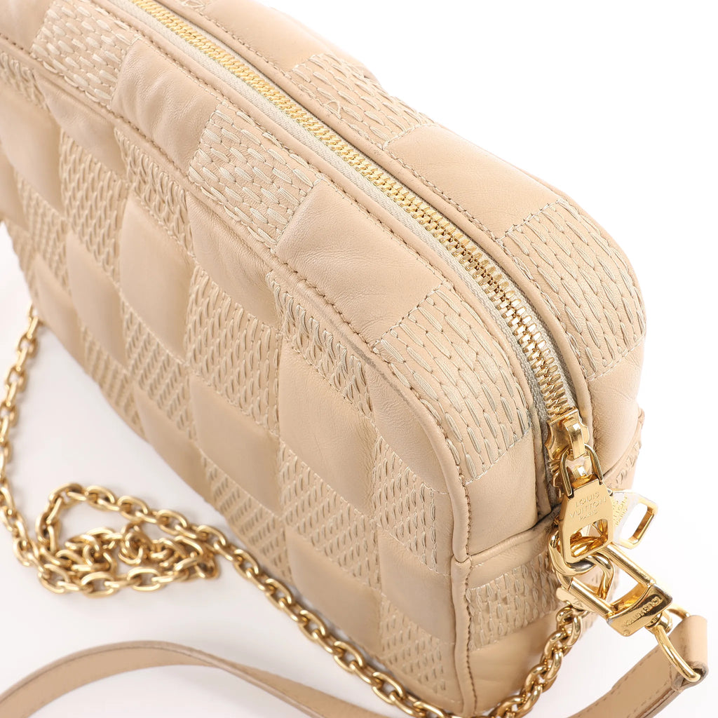 Louis Vuitton Troca MM Damier Quilt Crossbody Bag in Beige M59111