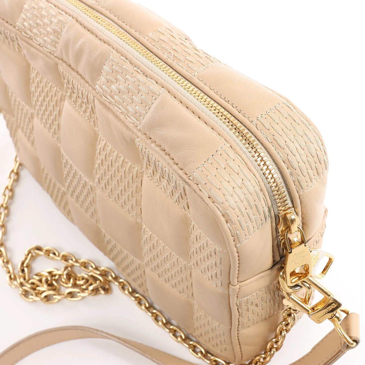 Louis Vuitton Troca MM Damier Quilt Crossbody Bag in Beige M59111