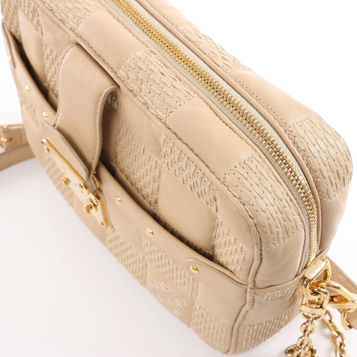 Louis Vuitton Troca MM Damier Quilt Crossbody Bag in Beige M59111
