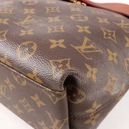Louis Vuitton Monogram Tuileries Besace 2Way Handbag in Brown x Red M43157