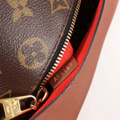 Louis Vuitton Monogram Tuileries Besace 2Way Handbag in Brown x Red M43157