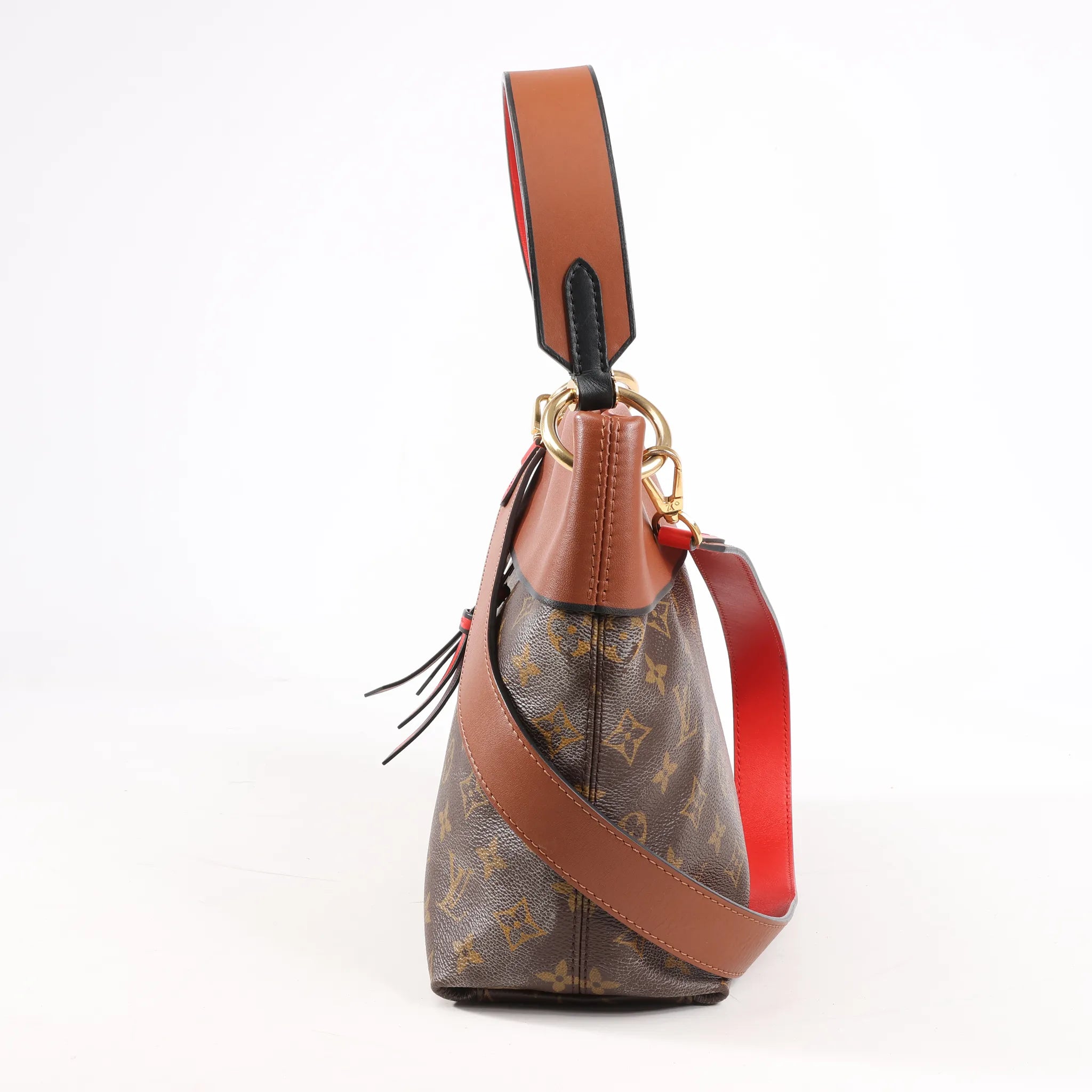 Louis Vuitton Monogram Tuileries Besace 2Way Handbag in Brown x Red M43157