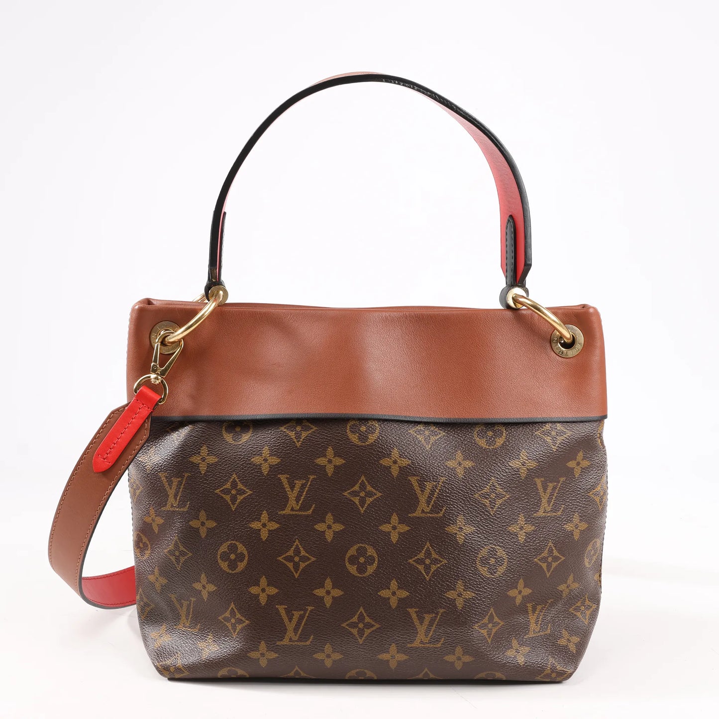 Louis Vuitton Monogram Tuileries Besace 2Way Handbag in Brown x Red M43157