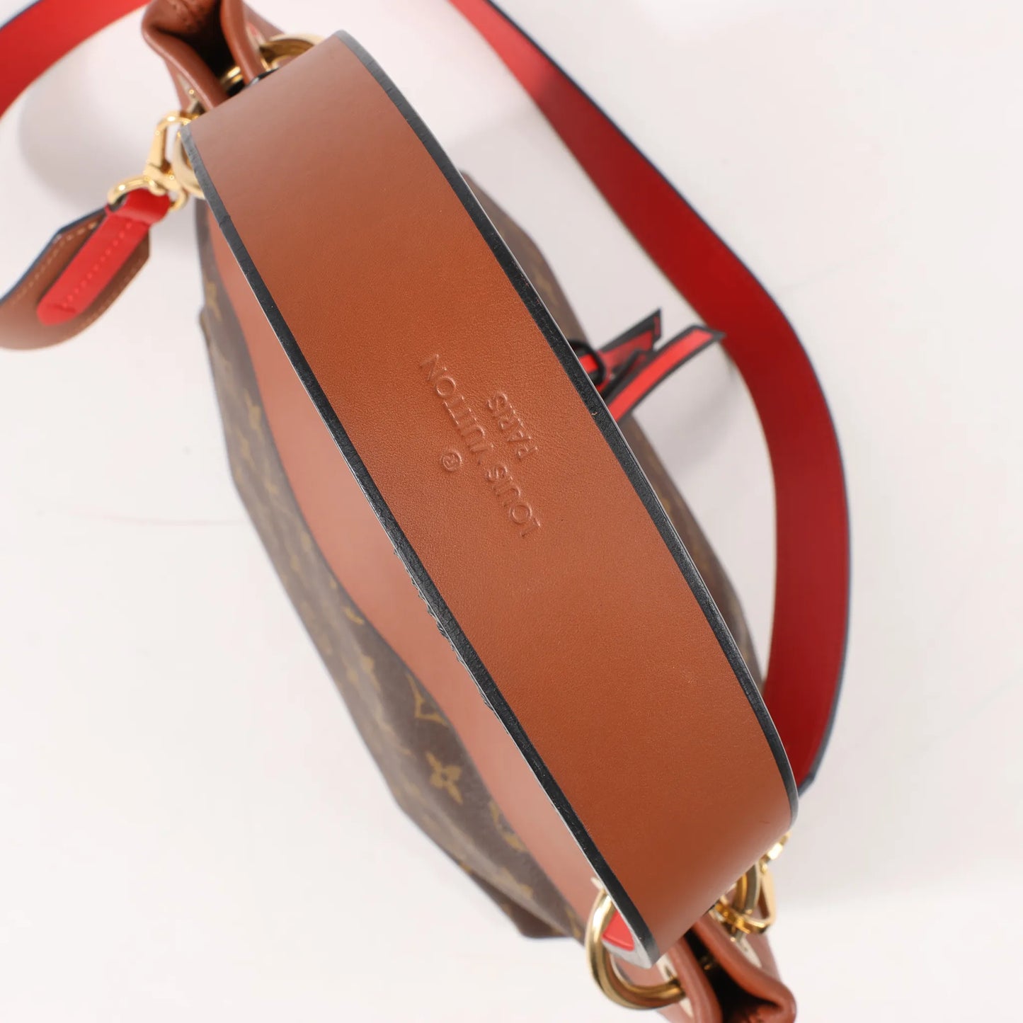 Louis Vuitton Monogram Tuileries Besace 2Way Handbag in Brown x Red M43157