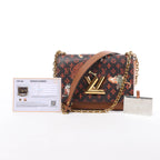 Louis Vuitton Twist MM Catgram x Taurillon Crossbody Bag in Brown x Orange M44408