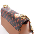 Louis Vuitton Twist MM Catgram x Taurillon Crossbody Bag in Brown x Orange M44408