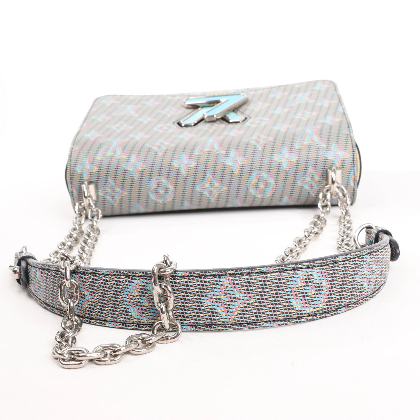 Louis Vuitton Twist MM Monogram LV Pop Crossbody Bag in Gray M55480