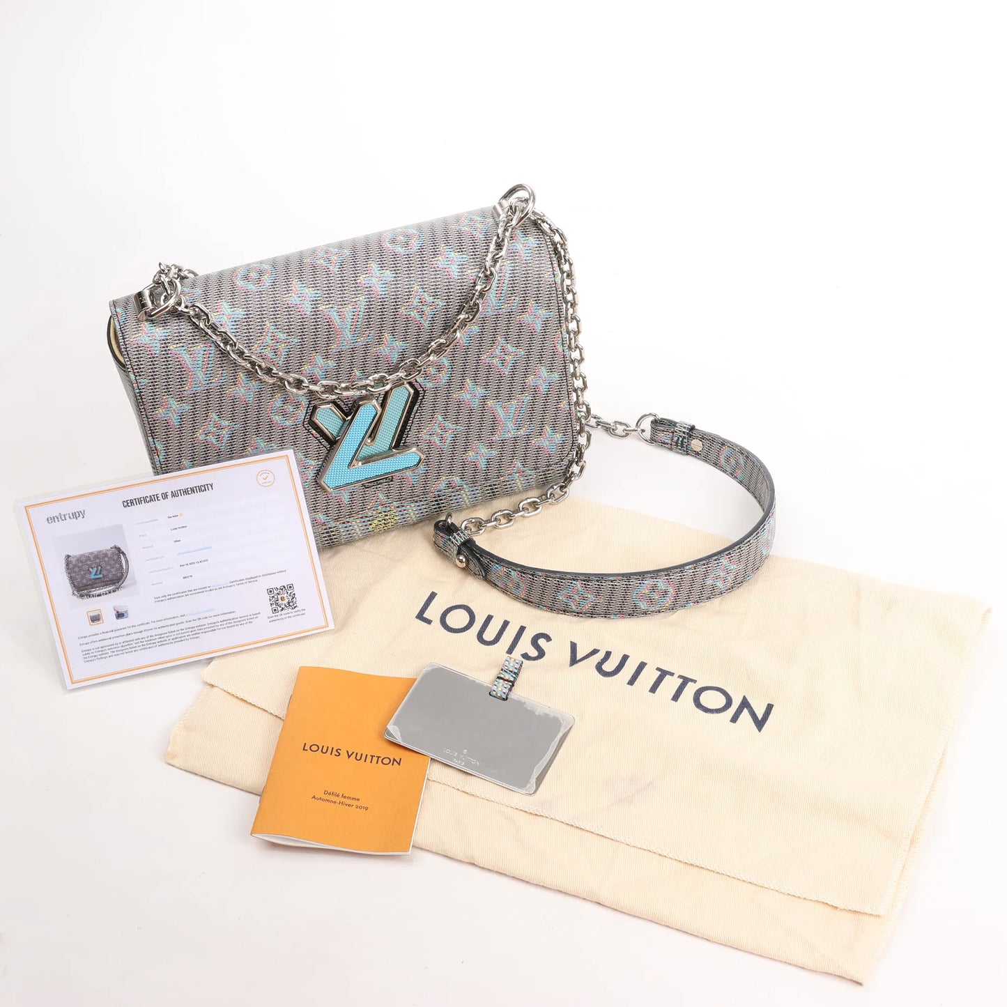 Louis Vuitton Twist MM Monogram LV Pop Crossbody Bag in Gray M55480