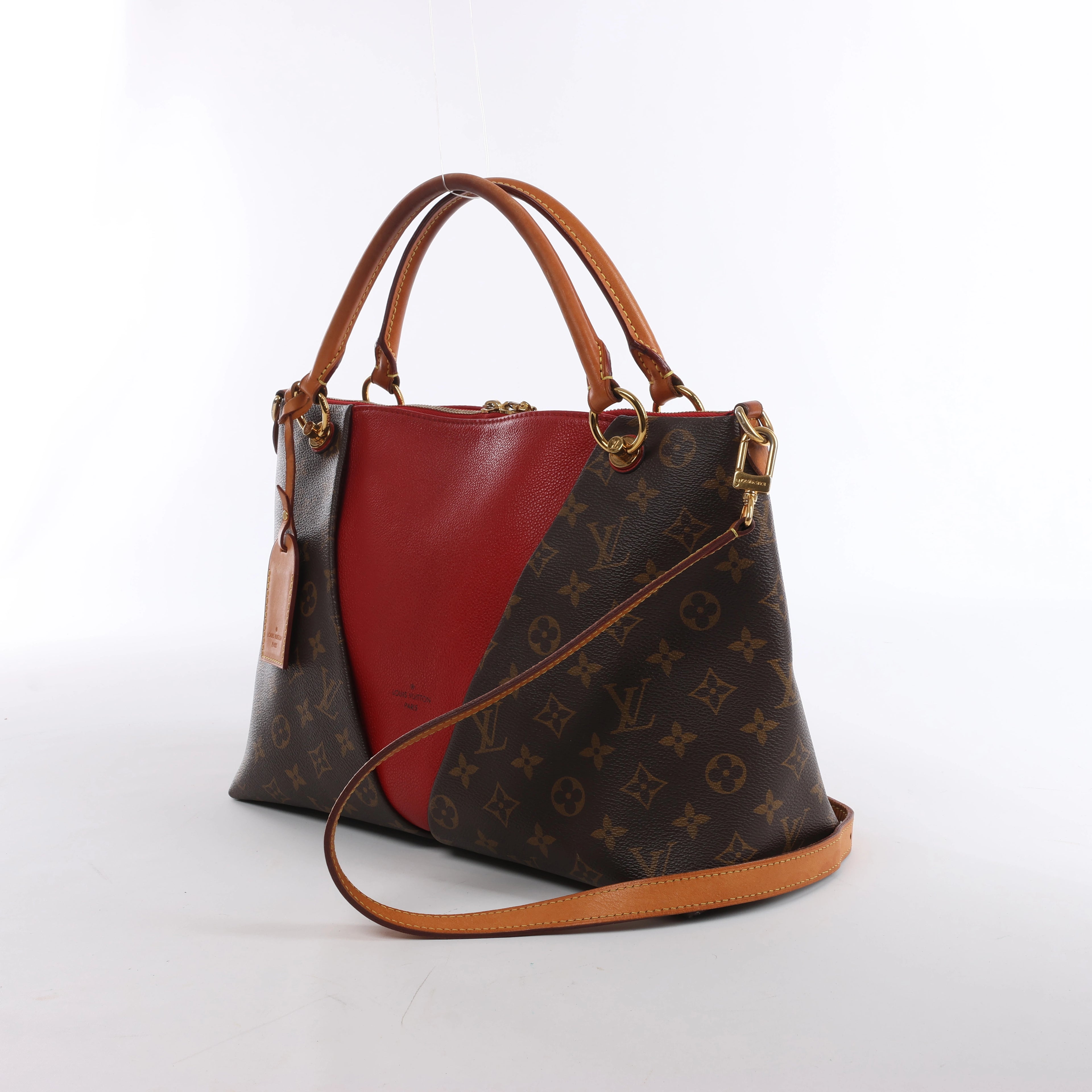 Bolso de mano CELINE Cabas Horizontal de cuero de 2 vías en color rojo