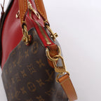 Bolso de mano CELINE Cabas Horizontal de cuero de 2 vías en color rojo