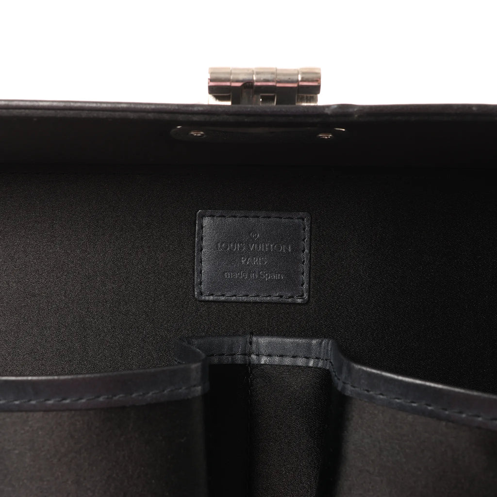 Louis Vuitton Valisette MM Monogram Glace Handbag in Black M92234