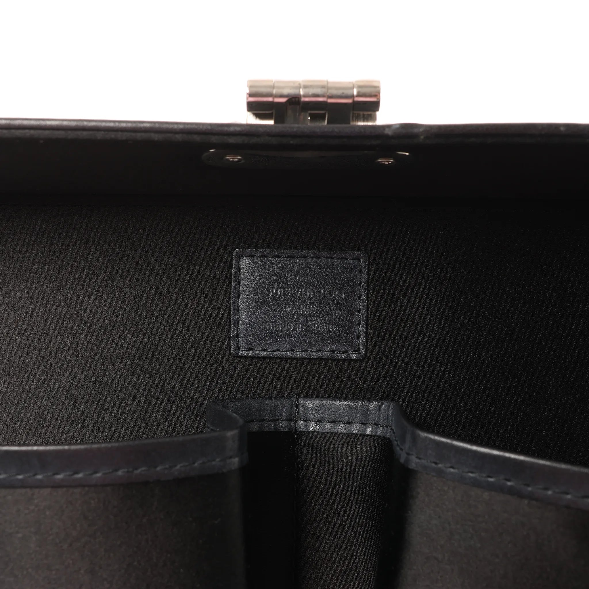 Louis Vuitton Valisette MM Monogram Glace Handbag in Black M92234