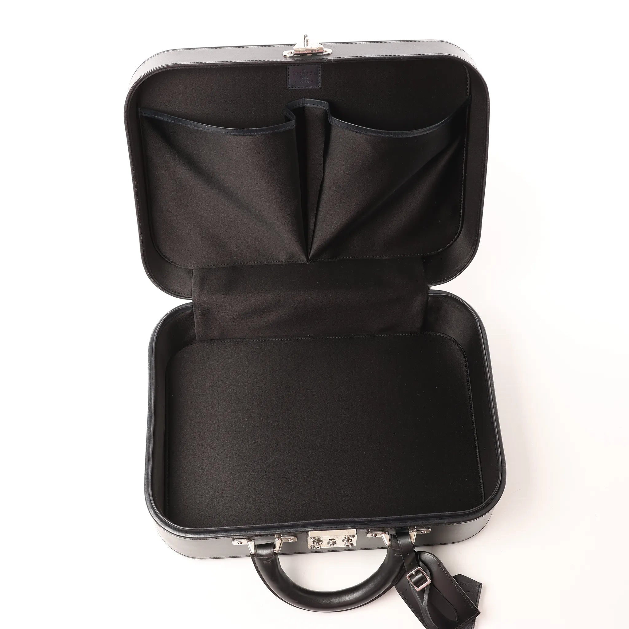 Louis Vuitton Valisette MM Monogram Glace Handbag in Black M92234