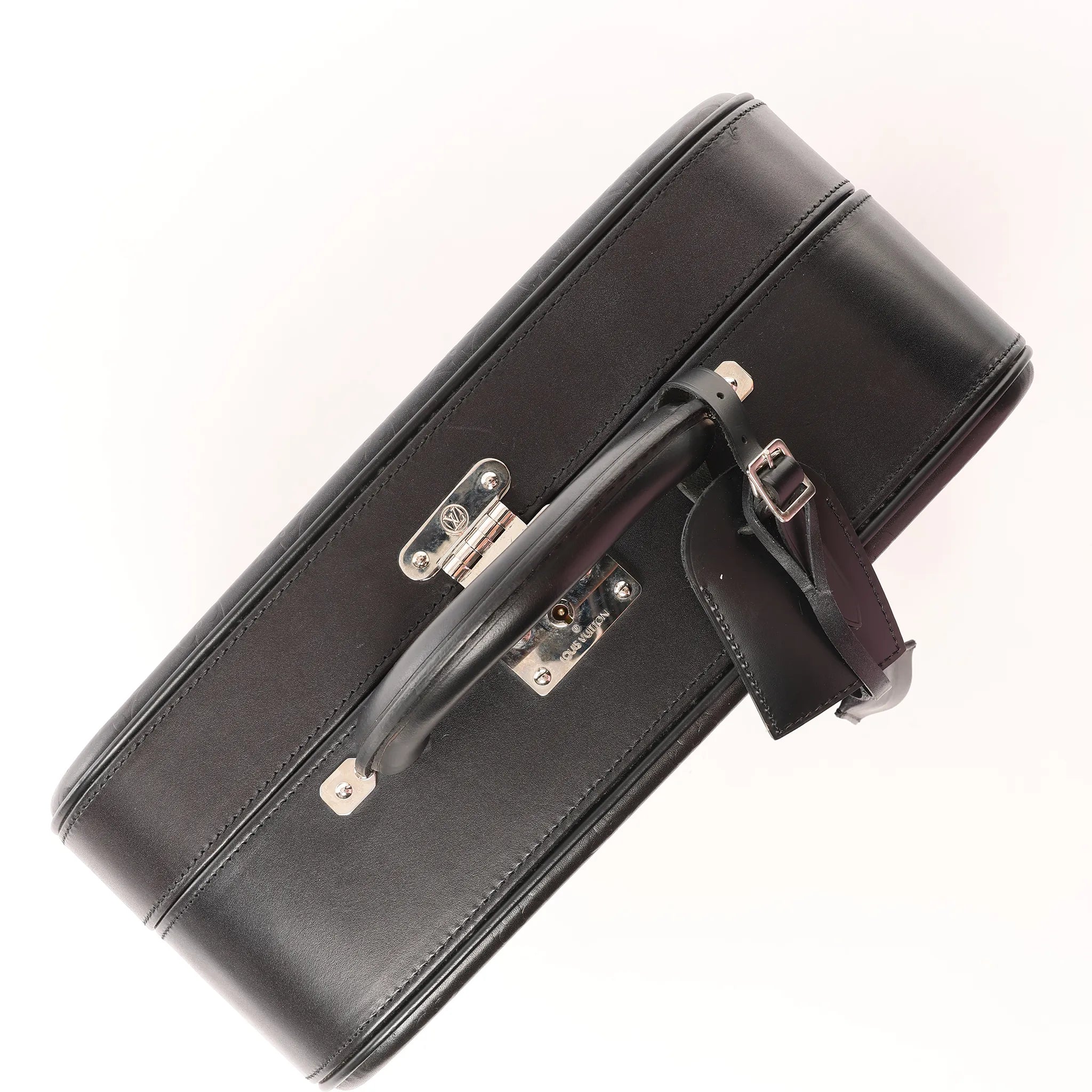 Louis Vuitton Valisette MM Monogram Glace Handbag in Black M92234