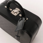 Louis Vuitton Valisette MM Monogram Glace Handbag in Black M92234