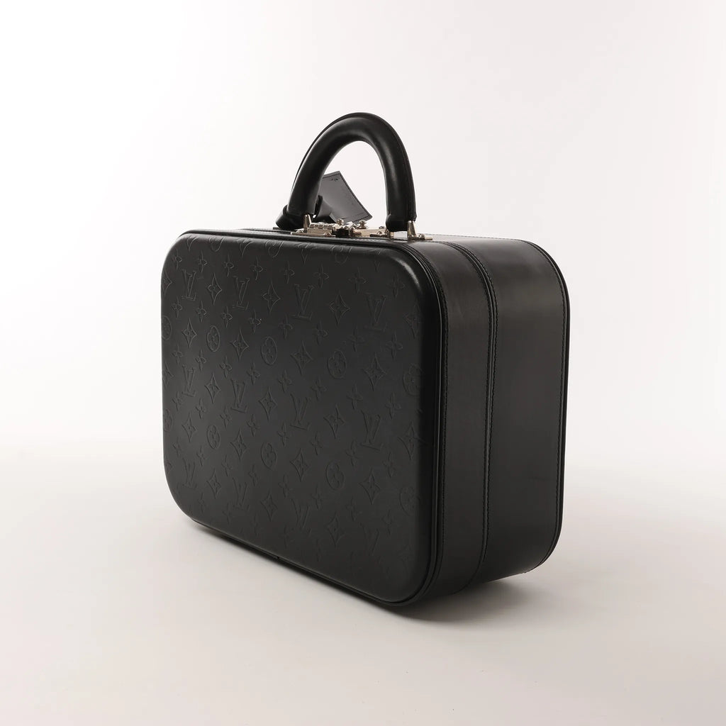 Louis Vuitton Valisette MM Monogram Glace Handbag in Black M92234