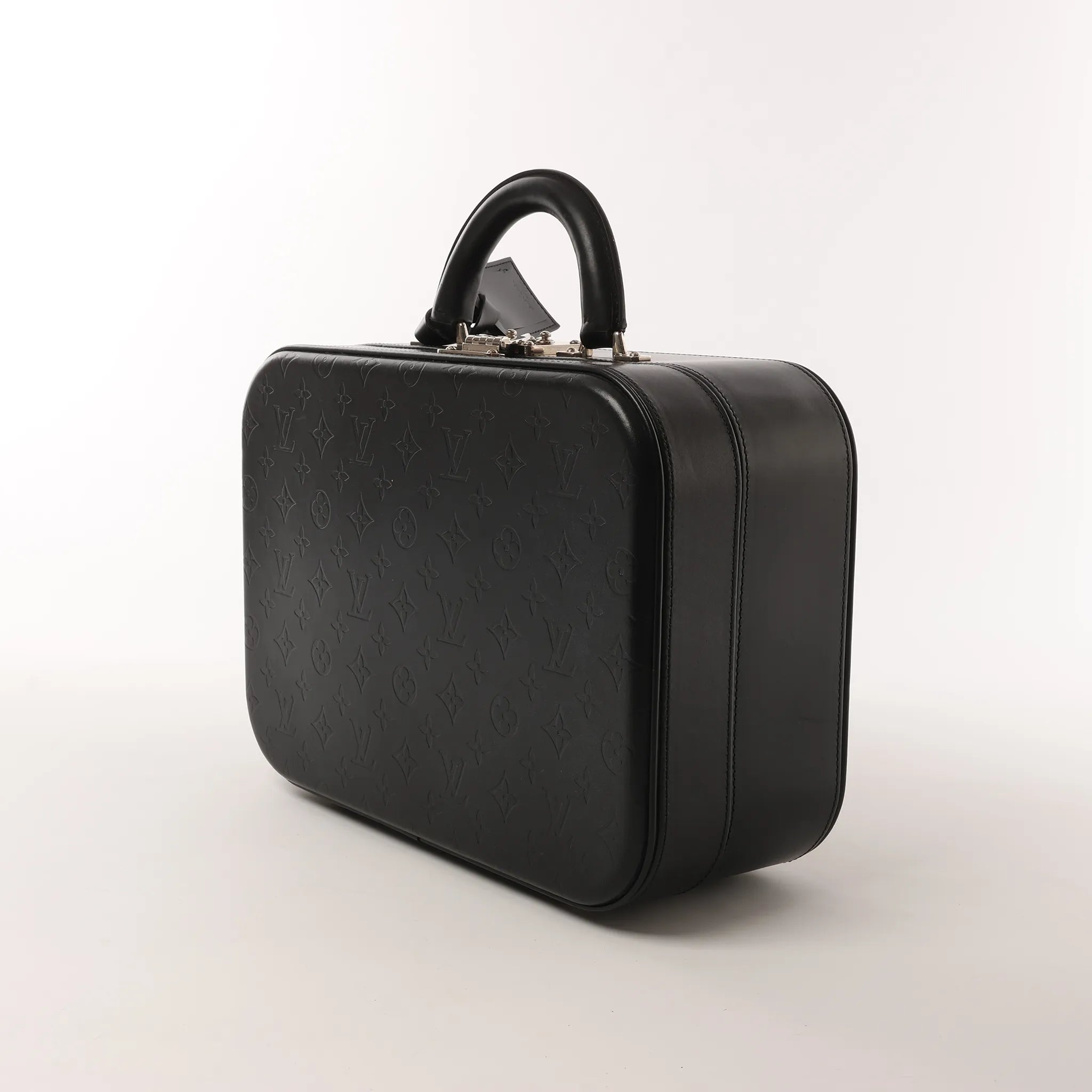 Louis Vuitton Valisette MM Monogram Glace Handbag in Black M92234